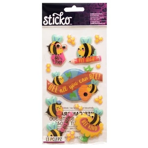 Pegatinas Dimensionales Sticko - Abeja Escolar, 13/Paquete - 8601696 - Imagen 1 de 3