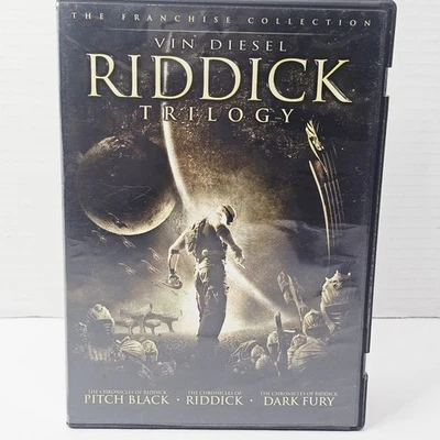 Riddick Trilogy DVD Pitch Black The Chronicles of Riddick Dark Fury Vin Diesel - Изображение 1 из 4