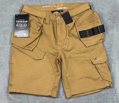 Pantalones Cortos Traeger X Dickies Ultimate Parrilla Para Mujer 4 Marrón Flexible 27x8 Bolsillos NUEVO Foto 1 de 4