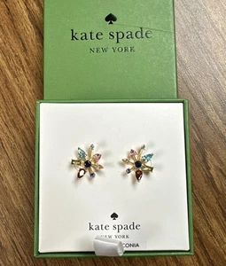 Kate Spade Firework Floral Multicolored Crystals Stud Earrings - Picture 1 of 10
