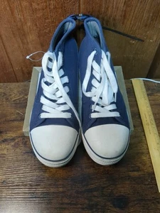 Thorogood Mens Steel Toe Shoes High Tops Stylish Canvas Barely Worn Blue M 9.5 - Picture 1 of 8