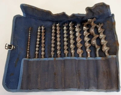 Vintage Job Lot Of 11 Assorted Auger Wood Drill Bits Bits Ap1 - Image 1 of 4
