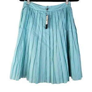 NUEVO Talbots 2 Petite Azul Pálido Plisado Falda Completa Preppy Tenis Clásico Pastel - Imagen 1 de 4