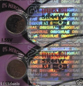 Button Cell Type SR44W Battery Maxell 2 Pcs - Picture 1 of 1