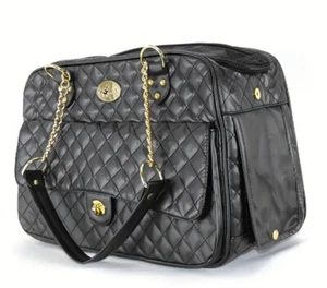 Stylish Black Pet Carrier Handbag - Black - Picture 1 of 8
