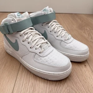 Nike Air Force 1 '07 Mid Summit White Mineral Teal Sail Gr. 9 einmal getragen - Bild 1 von 8