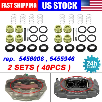 Juego de 2 sellos de 4 pistones para pinza de gran diámetro GM 1967-68 2-1/16" 5456008 5455946 Foto 1 de 4