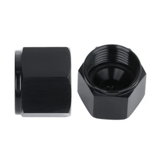 2Pcs 4AN 6AN 8AN 10AN Flare Cap Block off Fitting Plug Aluminum Black - Bild 1 von 18