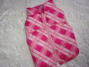 Pink PLAID zip Jacket Bomber Dog XXS XS S Bond & Co new pet coat - Picture 1 of 2