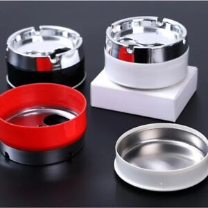 Portable Windproof Ashtray Round Ash Holder Tray  Living Room