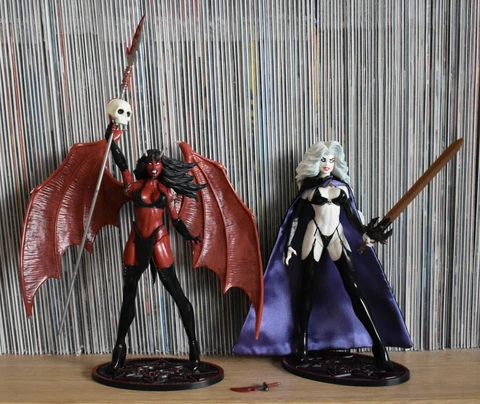 Lady Death Purgatori CHAOS! Comics Moore Action Figures used excellent Cover