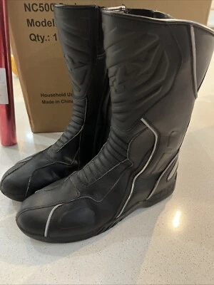 Fly Racing Milepost Waterproof Black Motorcycle Boots Men's Sizes 13 - Image 1 of 4