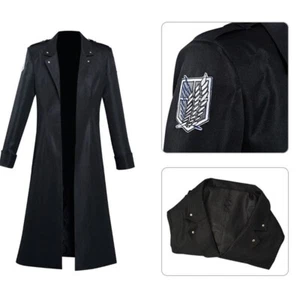 Shingeki no Kyojin Attack on Titan Anime Kostüme Mantel Lange Jacke Jacket Coat - Picture 1 of 2