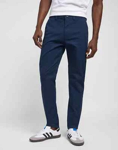 LEE JEANS UOMO PANTALONE Slim Chino in Deep Navy L71LTY64 COTONE - Imagen 1 de 5