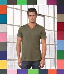 Bella + Canvas - Unisex Triblend V-Neck Tee Incredibly Soft T-Shirt - 3415 - Picture 1 of 17