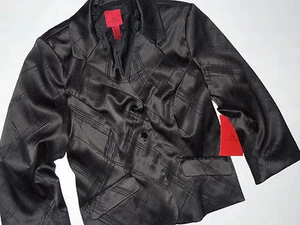 JS Collections women's special occasion Jacket Blazer - size 12 - Black print - Picture 1 of 4