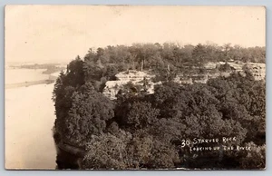 Postcard RPPC Starved Rock Looking Up the River Wyanet Illinois - Picture 1 of 2