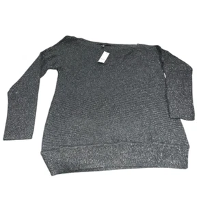 ¡Nuevo! Suéter Hombro Descubierto Carbón Metálico Mercado Negro Casa Blanca - Talla Medi - Imagen 1 de 9