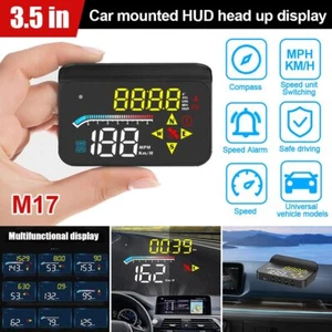 Car HUD Digital Speedometer Projector Head Up Display OBD2 GPS Overspeed Alarm - Picture 1 of 19