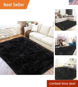 Soft Fluffy Faux Fur Rugs for Bedroom Bedside Rug 4x6 Feet, Washable, Furry S... - Picture 1 of 9
