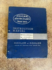 Kohler Electric Plants 3.5 RMH61 Instruction Manual - Picture 1 of 6