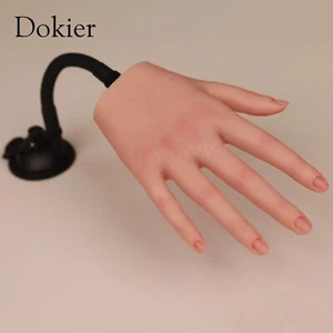 Maniquí modelo de mano de práctica de silicona Dokier arte en uñas práctica de manicura - Imagen 1 de 15