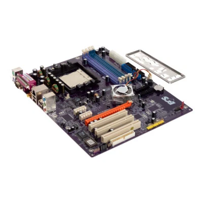 Motherboard ATX ECS Nforce4-a939 Rev:1.0 Socket 939 DDR Pcie PCI - Image 1 of 3