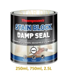 Thompsons White Stain Block Damp Seal Paint Protects Cover Prevents Stains 750ml - Picture 1 of 2