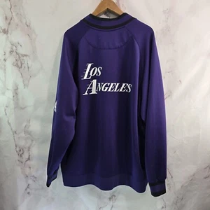 LA Lakers Jacket Men 3XL Purple Angeles NBA Zip Bomber Nike Dri Thermaflex City - Picture 1 of 15