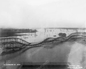 Achterbahn Unterwasser Illinois 1900er 8x10 Nachdruck des alten Fotos - Bild 1 von 1