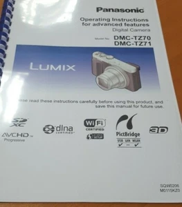 PANASONIC DMC-TZ70 TZ71 CAMERA MANUAL GUIDE INSTRUCTIONS PRINTED 305 PAGES A5 - Picture 1 of 1