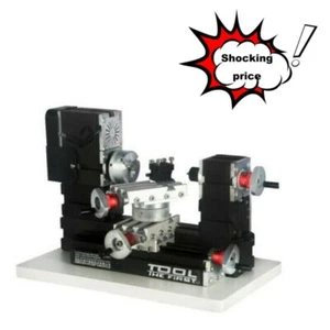60W Mini Metal Lathe Soft Metalworking Woodworking DIY Model Making High Power - Picture 1 of 2