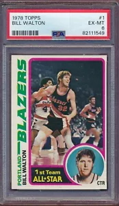 Baloncesto Topps 1978 Bill Walton #1 ¡PSA 6!! - Imagen 1 de 2