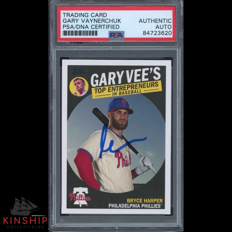 Gary Vaynerchuk signed 2019 Topps Trading Card PSA DNA Auto B Harper Vee V C2969 - Image 1 of 1