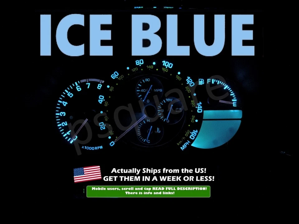REAL Gauge Cluster LED Dash kit Bulb Ice Blue For Lexus iS300 01 - 05 2001 2005 - Image 1 of 2