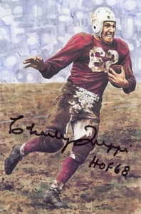 CHARLEY TRIPPI Firmada/Autografiada Serie DORADA TARJETA DE ARTE LÍNEA DE GOL GLAC UGA - Imagen 1 de 3