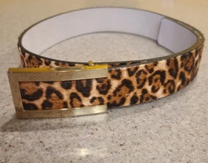 White House Black Market Ladies Belt Genuine Haircalf Genuine Leather XS - Picture 1 of 7
