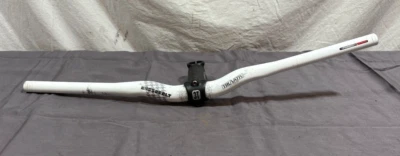 Truvativ Hussefelt 665mm White Aluminum Riser Downhill Bar 3T 110 Forgie XL Stem - Image 1 of 4