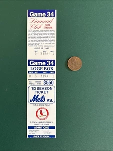 TOM SEAVER 269th WIN 1983 Cardinals Mets ticket stub Strawberry 4th career HR - Picture 1 of 3