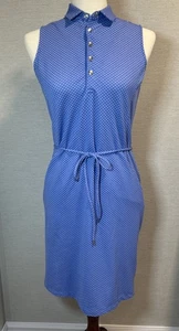 Polo Ralph Lauren Golf XS Periwinkle Purple Polka Dot Dress Collar Old Money - Picture 1 of 16