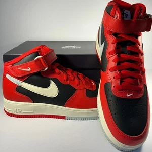 Nike Air Force 1 Mid '07 LV8 University Red/Black/Coconut Milk Größe 13 - Bild 1 von 10