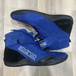 Sparco Rennschuhe blau US Herren Größe 11,5 hoher Renngriff Riemen - Bild 1 von 5