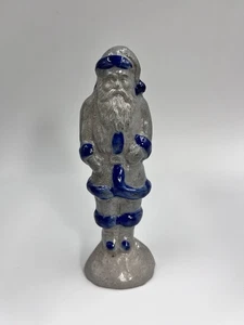 VTG Salt Glazed Stoneware Pottery Folk Art Santa Claus Christmas Figurine 5.75" - Picture 1 of 9