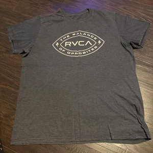 Men’s RVCA Short Sleeve Shirt - Heather Gray, Size L - Picture 1 of 2