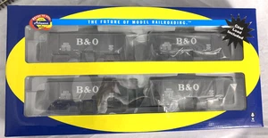 Athearn HO scale Baltimore and Ohio 34' 2 Bay Hopper ATH70208 4 car set new - Picture 1 of 9