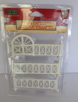 Lemax Village Collection Wooden Fence  Set of 6 Christmas Village Accessory - Image 1 of 4