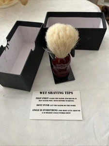 🪒Parker Safety Razor 100% Pure Badger Shaving Brush Redwood Handle & Drip Stand - Imagen 1 de 7