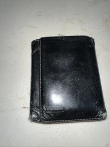 Coach Geldbörse Herren Schwarz Leder Dreifachfaltung Kreditkarte - Bild 1 von 6