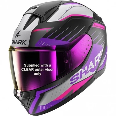 Shark (Full Face) Helmet - Ridill 2 Bersek (Black/Violet/Violet) - Image 1 of 3