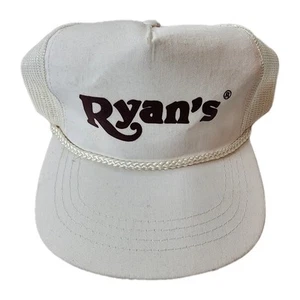 Sombrero de cuerda blanca vintage Ryans Restaurant - Imagen 1 de 6